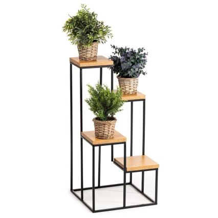Stovas gėlėms KASKADA 70x34 juoda/ruda