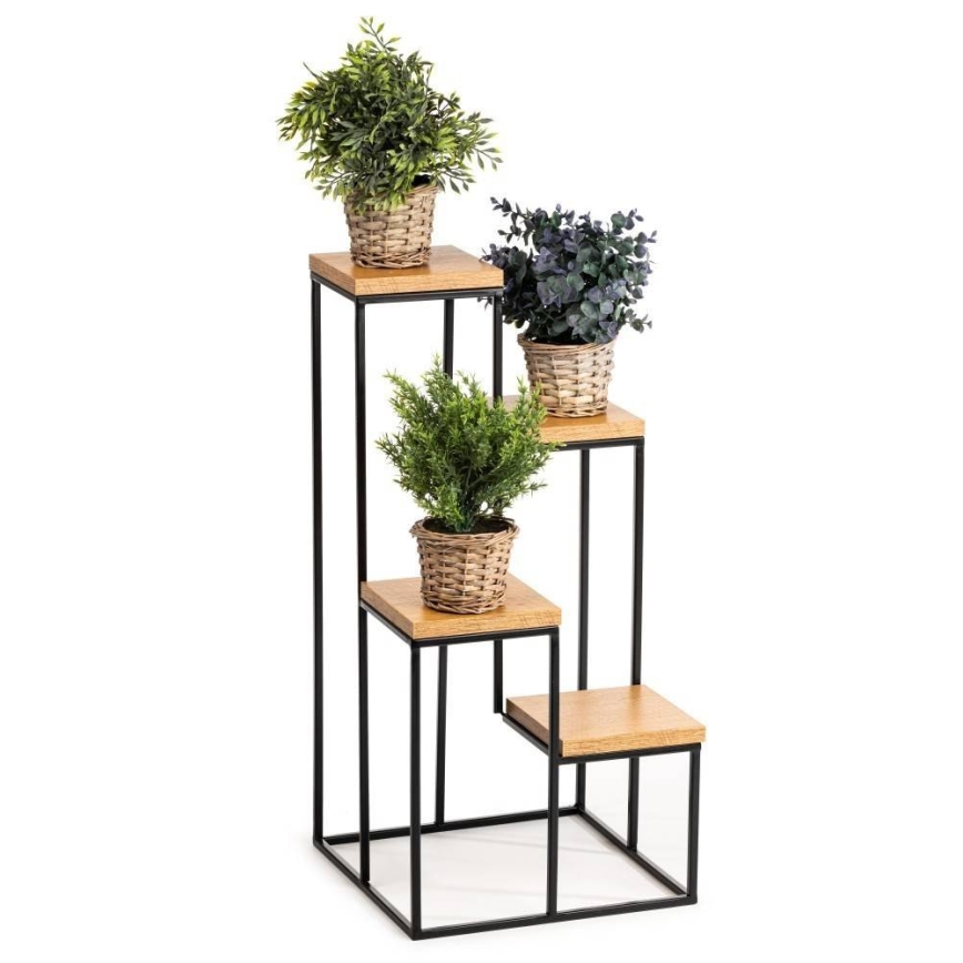 Stovas gėlėms KASKADA 70x34 juoda/ruda