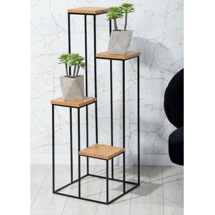 Stovas gėlėms KASKADA 70x34 juoda/ruda