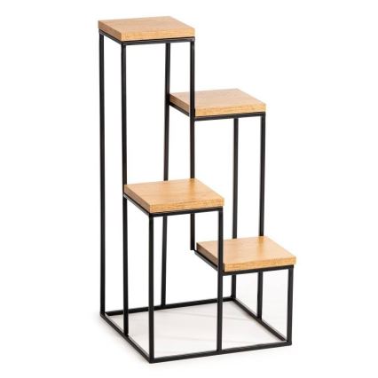 Stovas gėlėms KASKADA 70x34 juoda/ruda