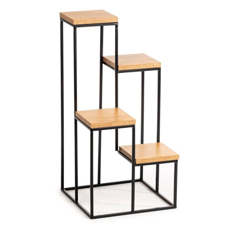 Stovas gėlėms KASKADA 70x34 juoda/ruda