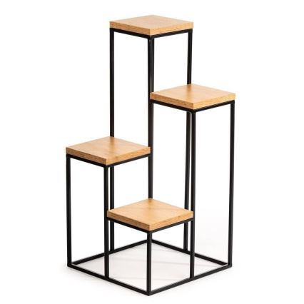 Stovas gėlėms KASKADA 70x34 juoda/ruda