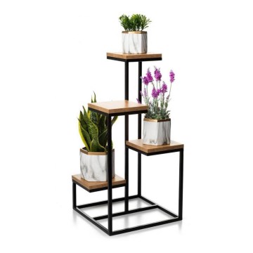 Stovas gėlėms KASKADA 79x40 juoda/ruda