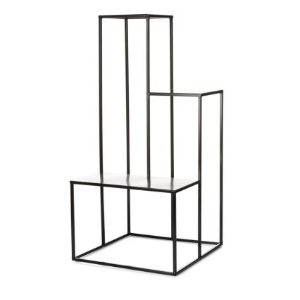 Stovas gėlėms KASKADA 85x40 cm juodas