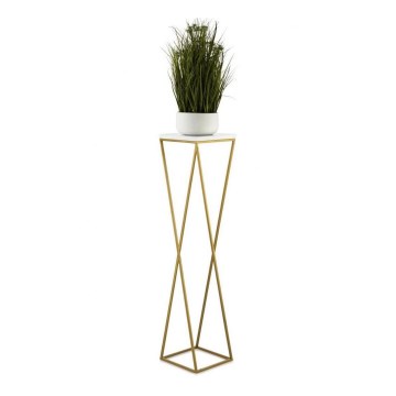 Stovas gėlėms LOFT 100x24 cm auksinė/balta