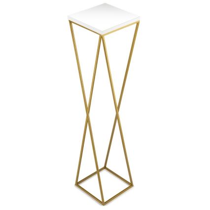 Stovas gėlėms LOFT 100x24 cm auksinė/balta
