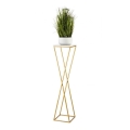 Stovas gėlėms LOFT 100x24 cm auksinė/balta
