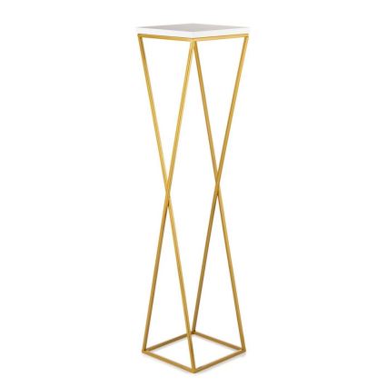 Stovas gėlėms LOFT 100x24 cm auksinė/balta