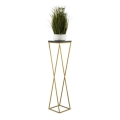 Stovas gėlėms LOFT 100x24 cm auksinė/juoda