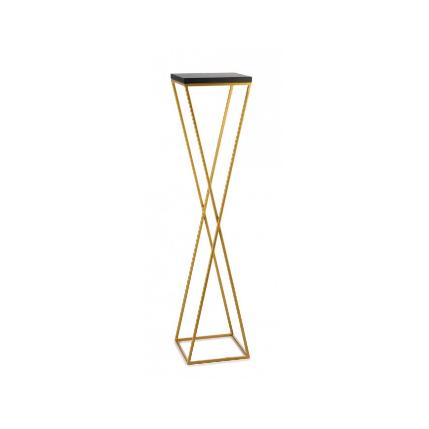 Stovas gėlėms LOFT 100x24 cm auksinė/juoda