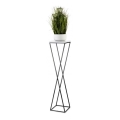 Stovas gėlėms LOFT 100x24 cm juoda/balta