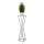 Stovas gėlėms LOFT 100x24 cm juoda/balta