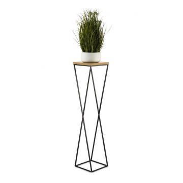 Stovas gėlėms LOFT 100x24 cm juoda/ruda