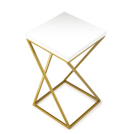 Gėlių stovėjas LOFT 40x24 cm auksinė/balta