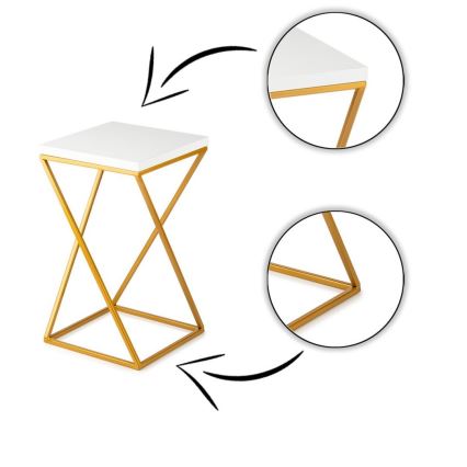 Gėlių stovėjas LOFT 40x24 cm auksinė/balta