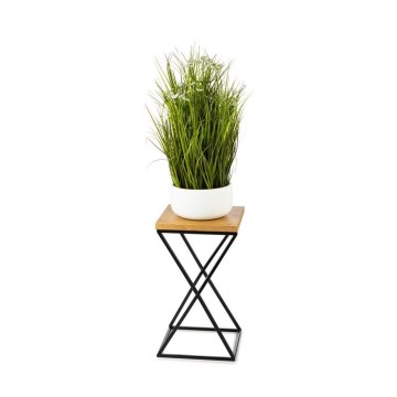 Stovas gėlėms LOFT 40x24 cm juoda/ruda