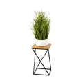 Stovas gėlėms LOFT 40x24 cm juoda/ruda
