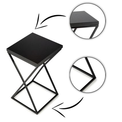 Stovas gėlėms LOFT 40x24 cm juodas