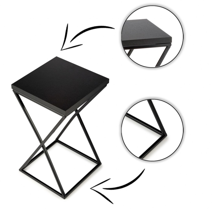Stovas gėlėms LOFT 40x24 cm juodas
