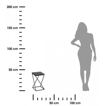 Stovas gėlėms LOFT 40x24 cm juodas