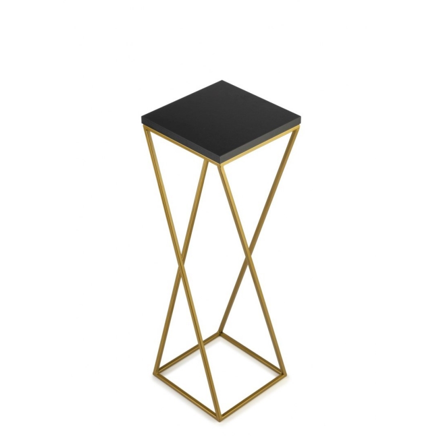 Stovas gėlėms LOFT 70x24 cm auksinė/juoda