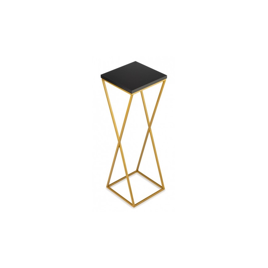 Stovas gėlėms LOFT 70x24 cm auksinė/juoda