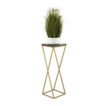Stovas gėlėms LOFT 70x24 cm auksinė/juoda