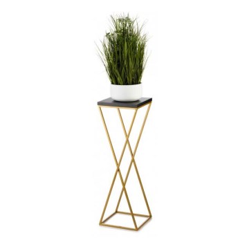 Stovas gėlėms LOFT 70x24 cm auksinė/juoda