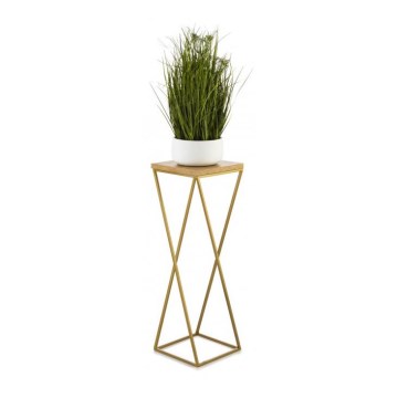 Stovas gėlėms LOFT 70x24 cm auksinė/ruda