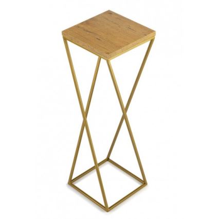 Stovas gėlėms LOFT 70x24 cm auksinė/ruda