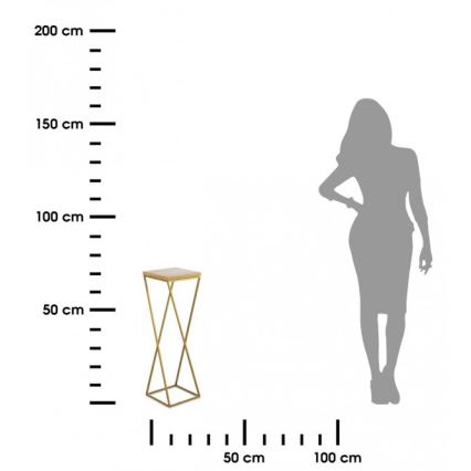 Stovas gėlėms LOFT 70x24 cm auksinė/ruda