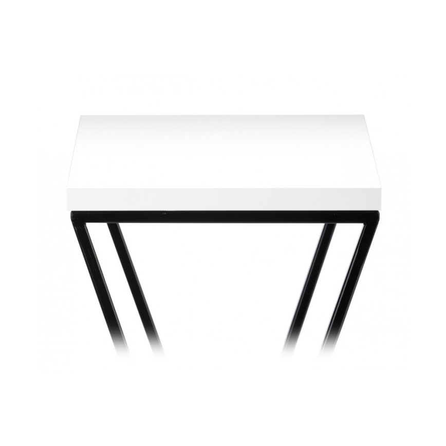 Stovas gėlėms LOFT 70x24 cm juoda/balta