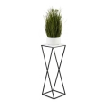 Stovas gėlėms LOFT 70x24 cm juoda/balta