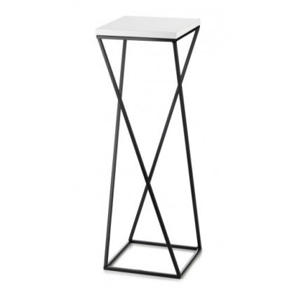 Stovas gėlėms LOFT 70x24 cm juoda/balta