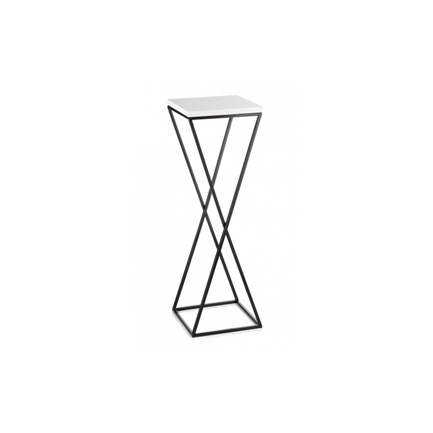 Stovas gėlėms LOFT 70x24 cm juodas/baltas