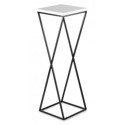 Stovas gėlėms LOFT 70x24 cm juodas/baltas