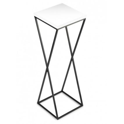 Stovas gėlėms LOFT 70x24 cm juodas/baltas