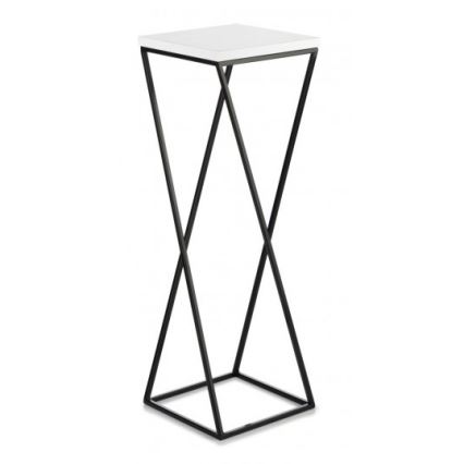 Stovas gėlėms LOFT 70x24 cm juodas/baltas