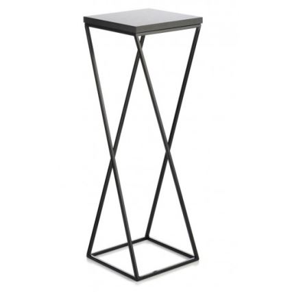 Stovas gėlėms LOFT 70x24 cm juodas