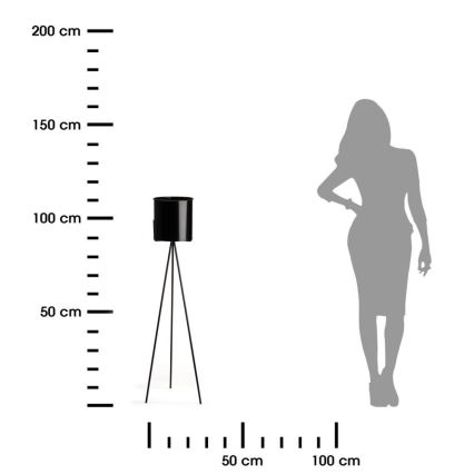 Stovas gėlėms TRIPOD 110x25 cm juodas