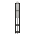 Stovas lempos su lentynomis NOTO 1xE27/40W/230V juoda