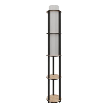 Stovas lempos su lentynomis NOTO 1xE27/40W/230V smėlio/balta