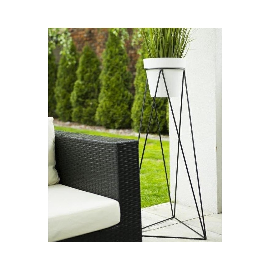 Stovas vazonui TRIANGL 90x50 cm juodas