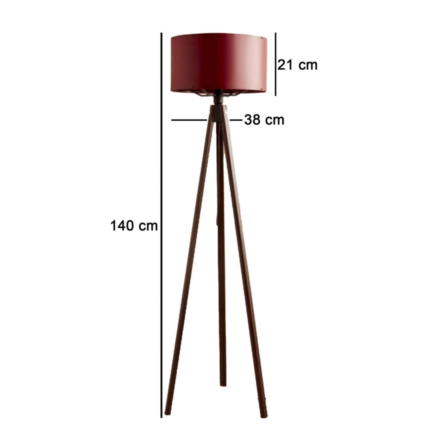 Stovėjimo lemputė AYD 1xE27/40W/230V ruda/raudona