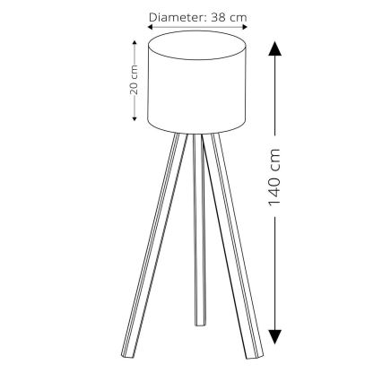 Stovimo lempos AYD 1xE27/40W/230V rožinė/kreminė
