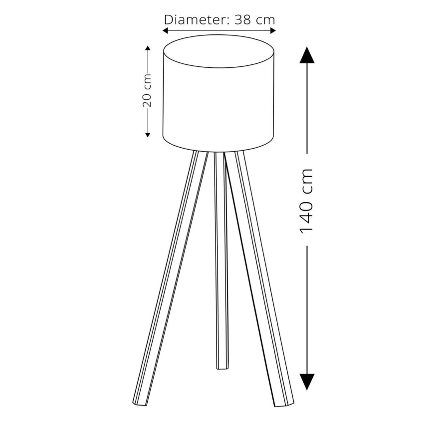 Stovimoji lempa AYD 1xE27/40W/230V raudona/bežinė