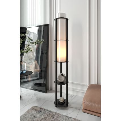 Stovinčios lempos su lentynomis NOTO 1xE27/40W/230V juoda