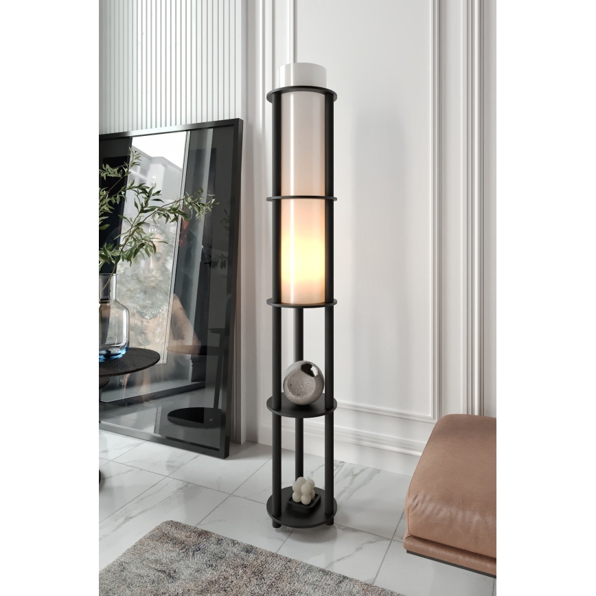 Stovinčios lempos su lentynomis NOTO 1xE27/40W/230V juoda