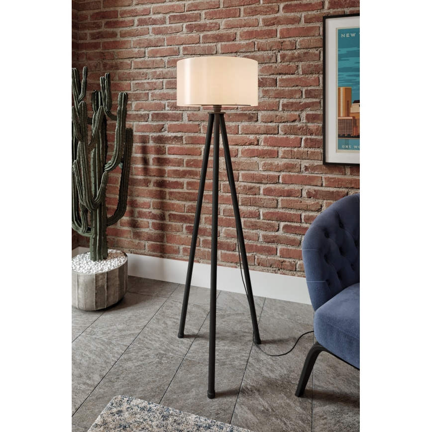 Stovinti lampa AYD 1xE27/40W/230V juoda/balta