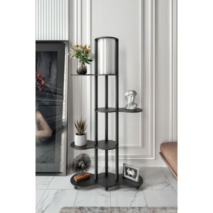 Stovinti lempa su lentynomis NOTO 1xE27/40W/230V juoda